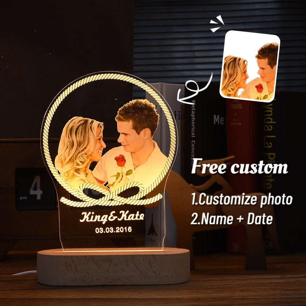 Personalized 3D Photo Lamp (Different Variations)