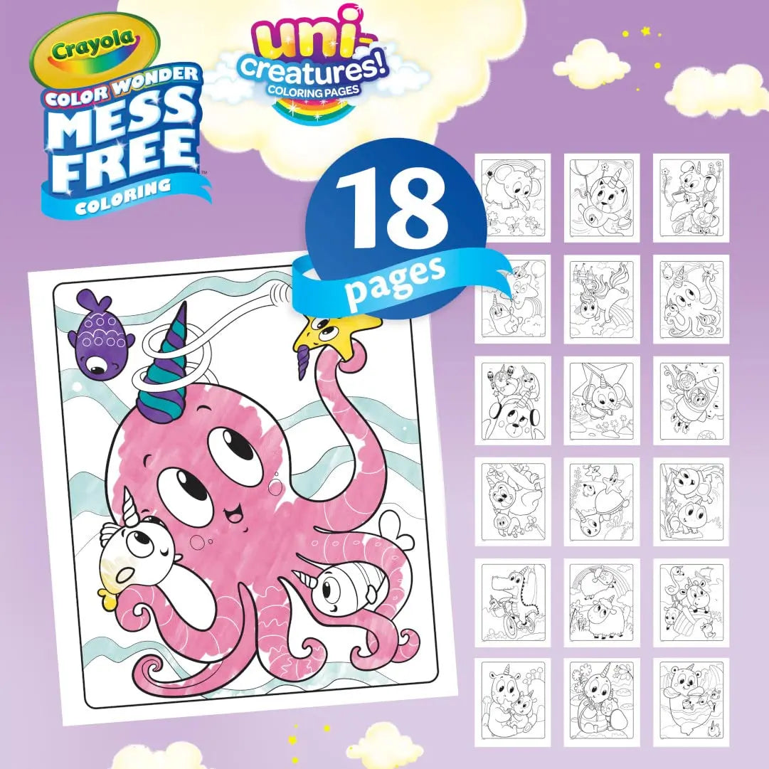 Crayola Mess Free Coloring Book: Uni-Creatures