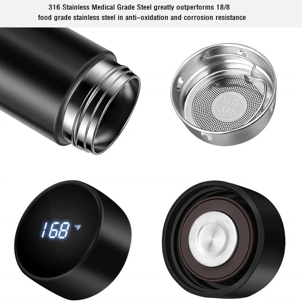 Digital Display Stainless Thermos Bottle