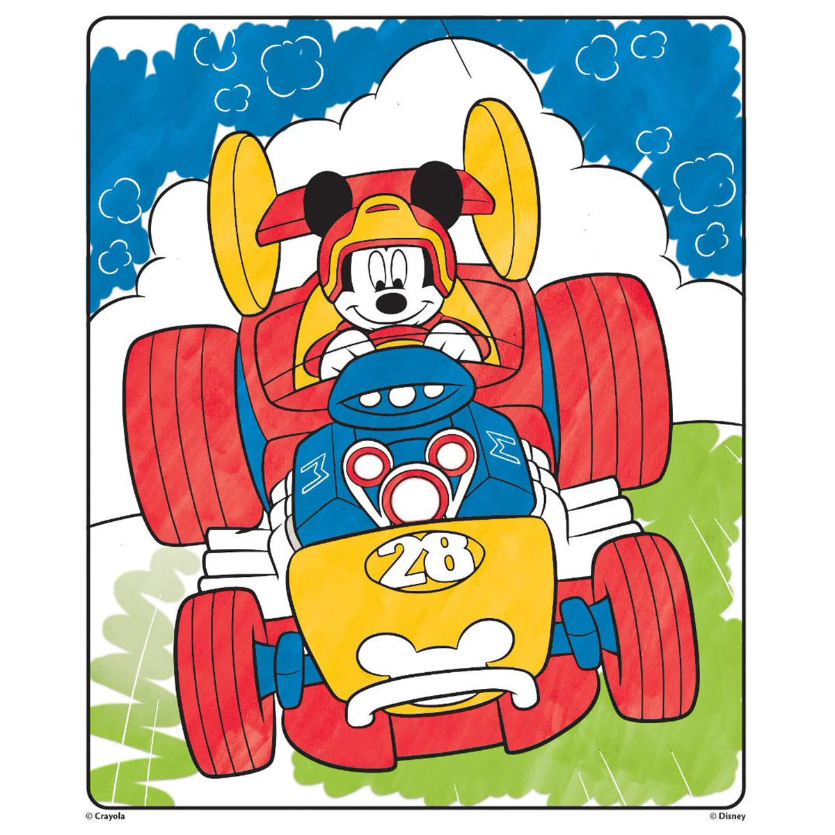 Crayola Mess Free Coloring Book: Mickey Mouse Roadster Racers