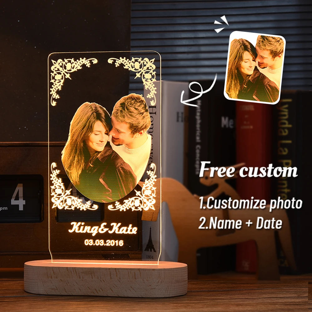 Personalized 3D Photo Lamp (Different Variations)