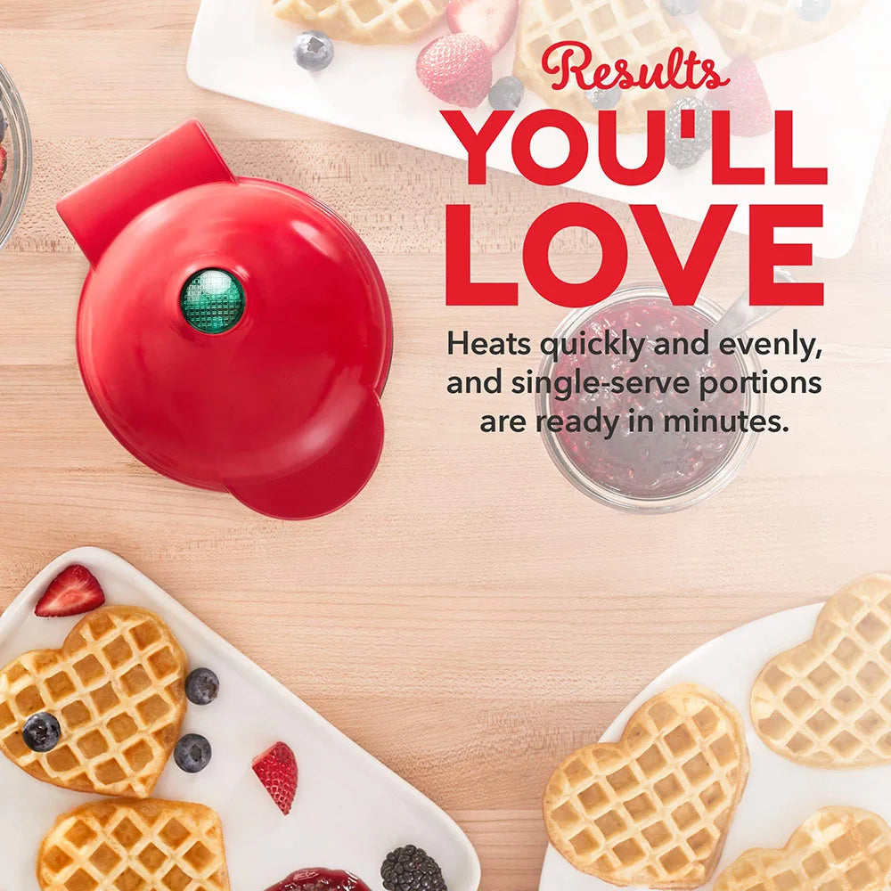 Mini Heart-shaped Waffle Maker