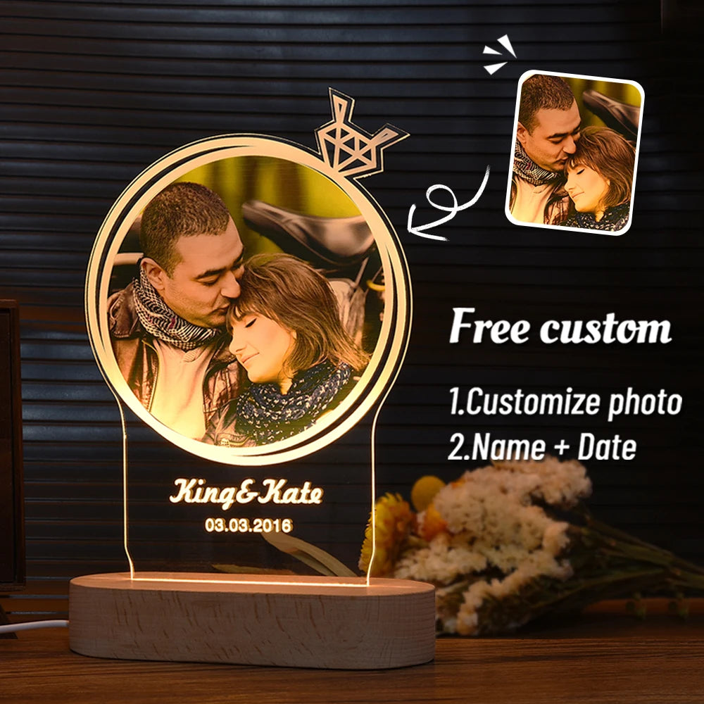 Personalized 3D Photo Lamp (Different Variations)