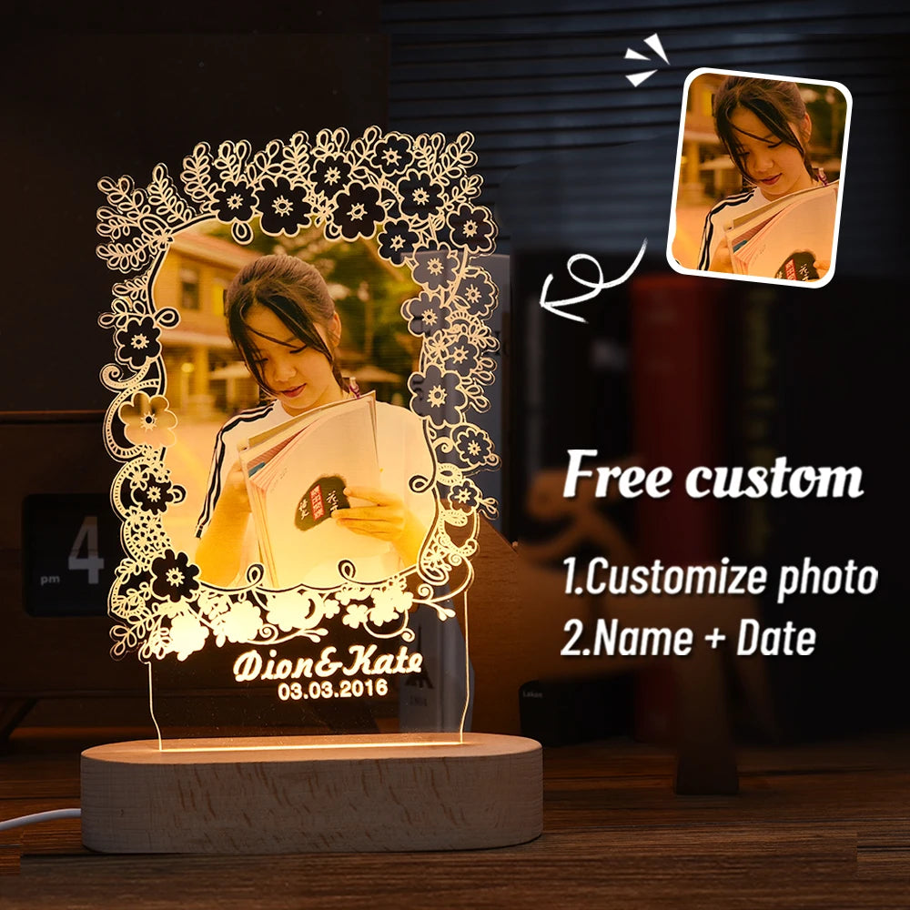 Personalized 3D Photo Lamp (Different Variations)