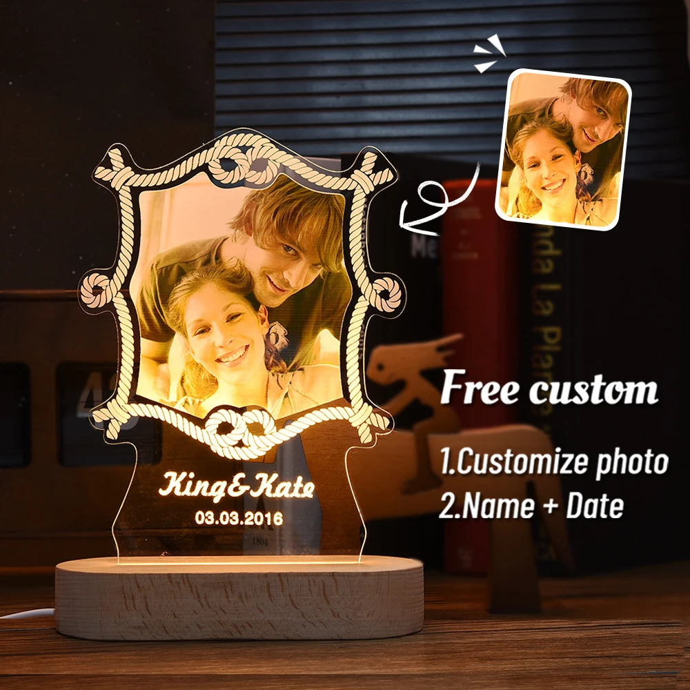 Personalized 3D Photo Lamp (Different Variations)