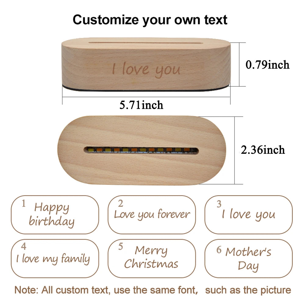 Personalized 3D Photo Lamp (Different Variations)